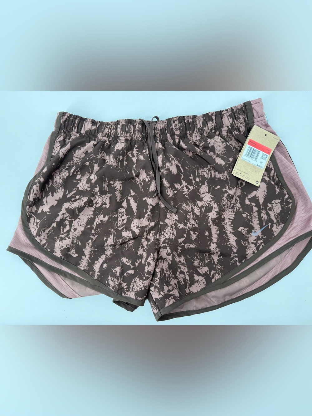 Nike Women's Brown and Mauve Drawstring Shorts
